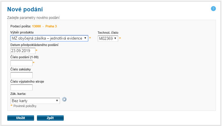 Nové podání MZ OLZ