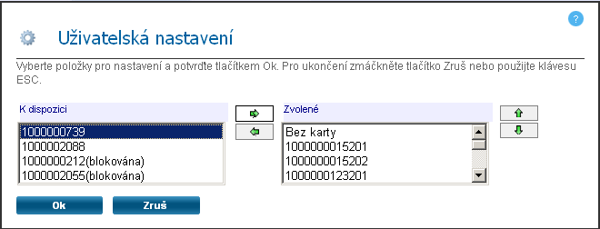 Uživatelské nastavení