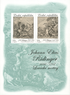 Works of Art on Postage Stamps: J. E. Ridinger, Hunting graphic art