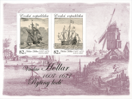 Works of Art on Postage Stamps: Václav Hollar -  Ship Engravings